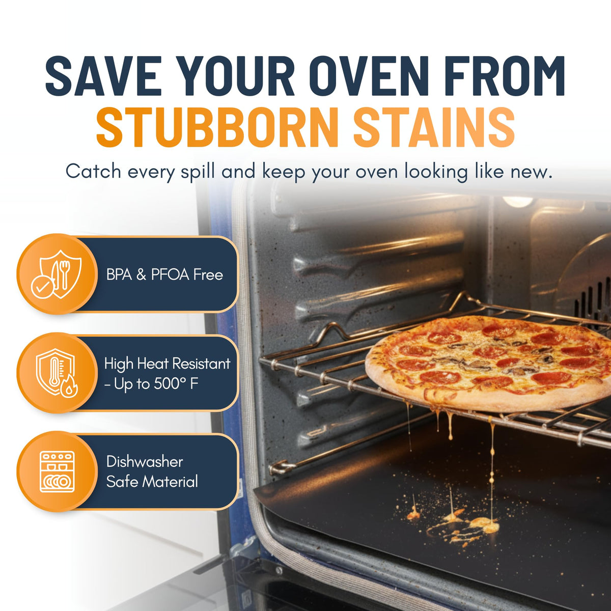 Heavy Duty Oven Liners, 16.25 x 23 in, 3 Pack