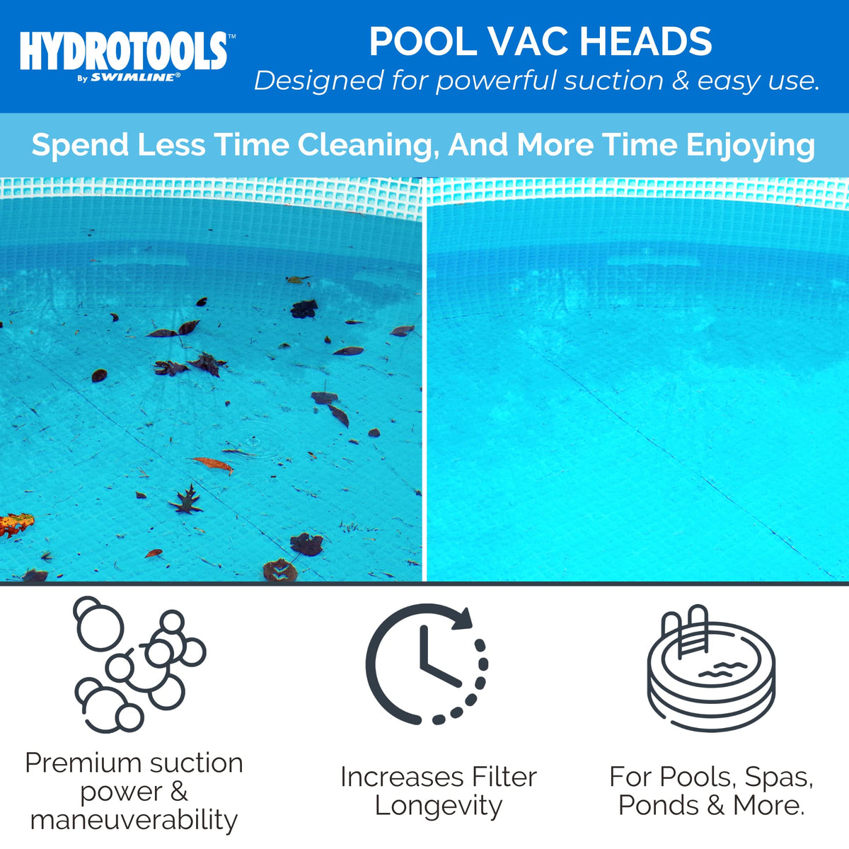 Solstice Swimline 8150 Weighted Flex Vacuum Head, Blue