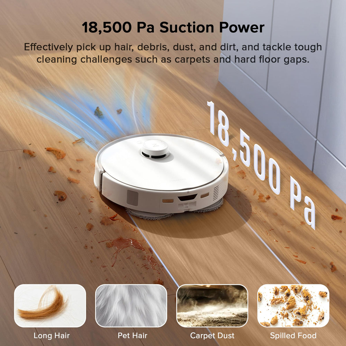 Roborock Qrevo Curv S5X Robot Vacuum and Mop, 18,500 Pa