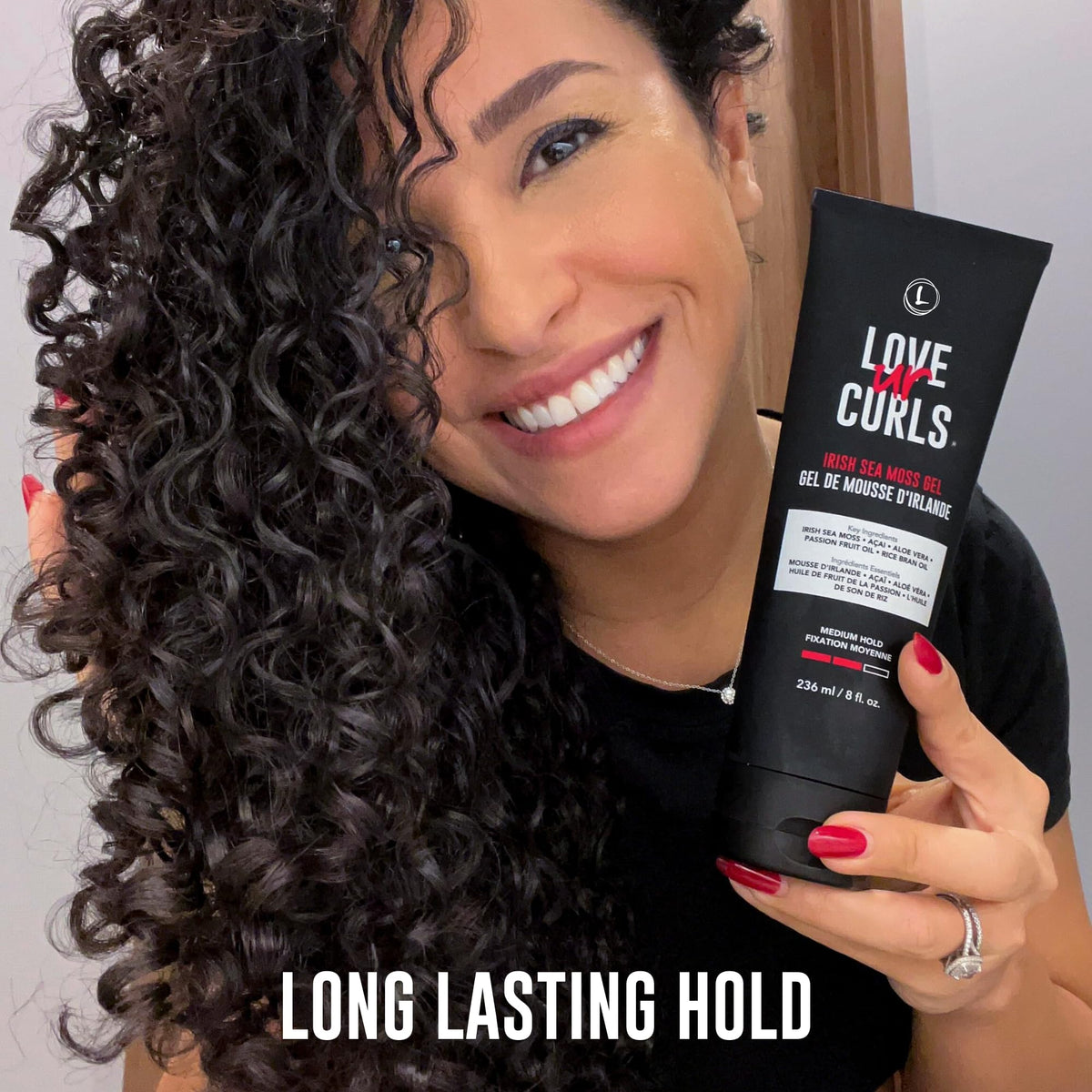 Love Ur Curls Irish Sea Moss Hair Gel, Medium Hold, 236mL