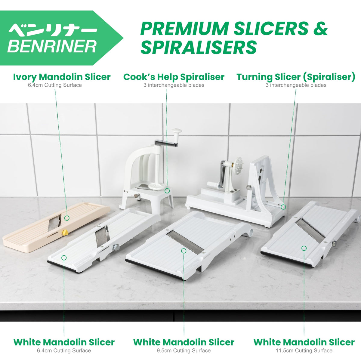 Benriner Japanese Mandolin Vegetable Cutter, 3.5 Wide, 7015S