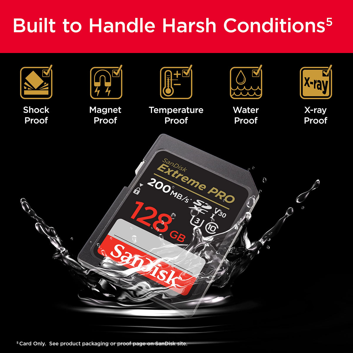 SanDisk Extreme PRO 128 GB SDXC Card, SDSDXXD-128G-GN4IN