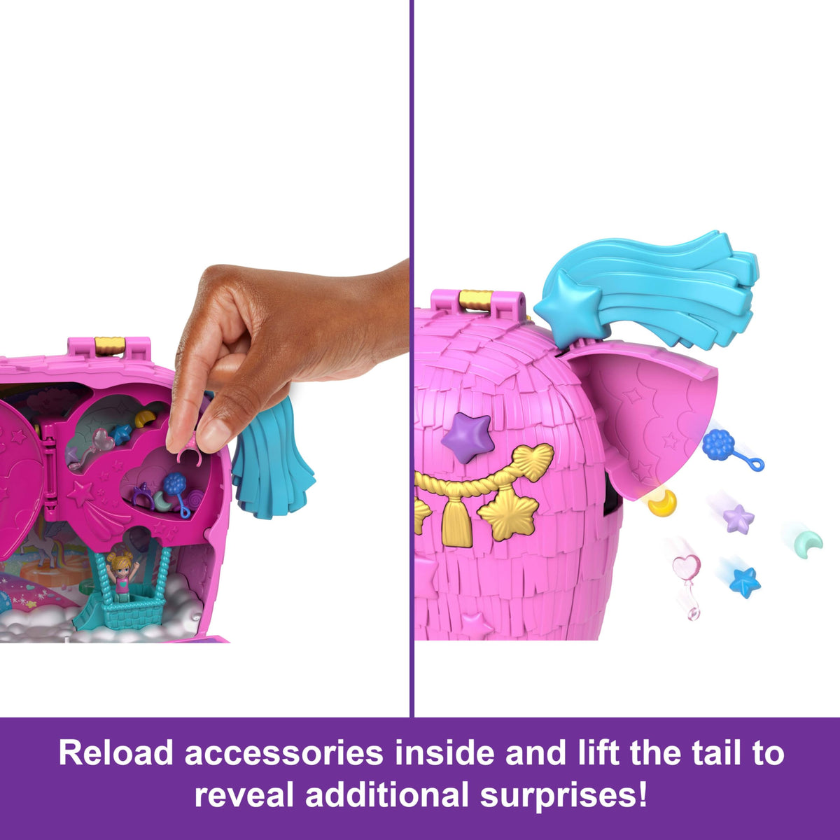 Polly Pocket Birthday Celebration Unicorn Partyland Playset