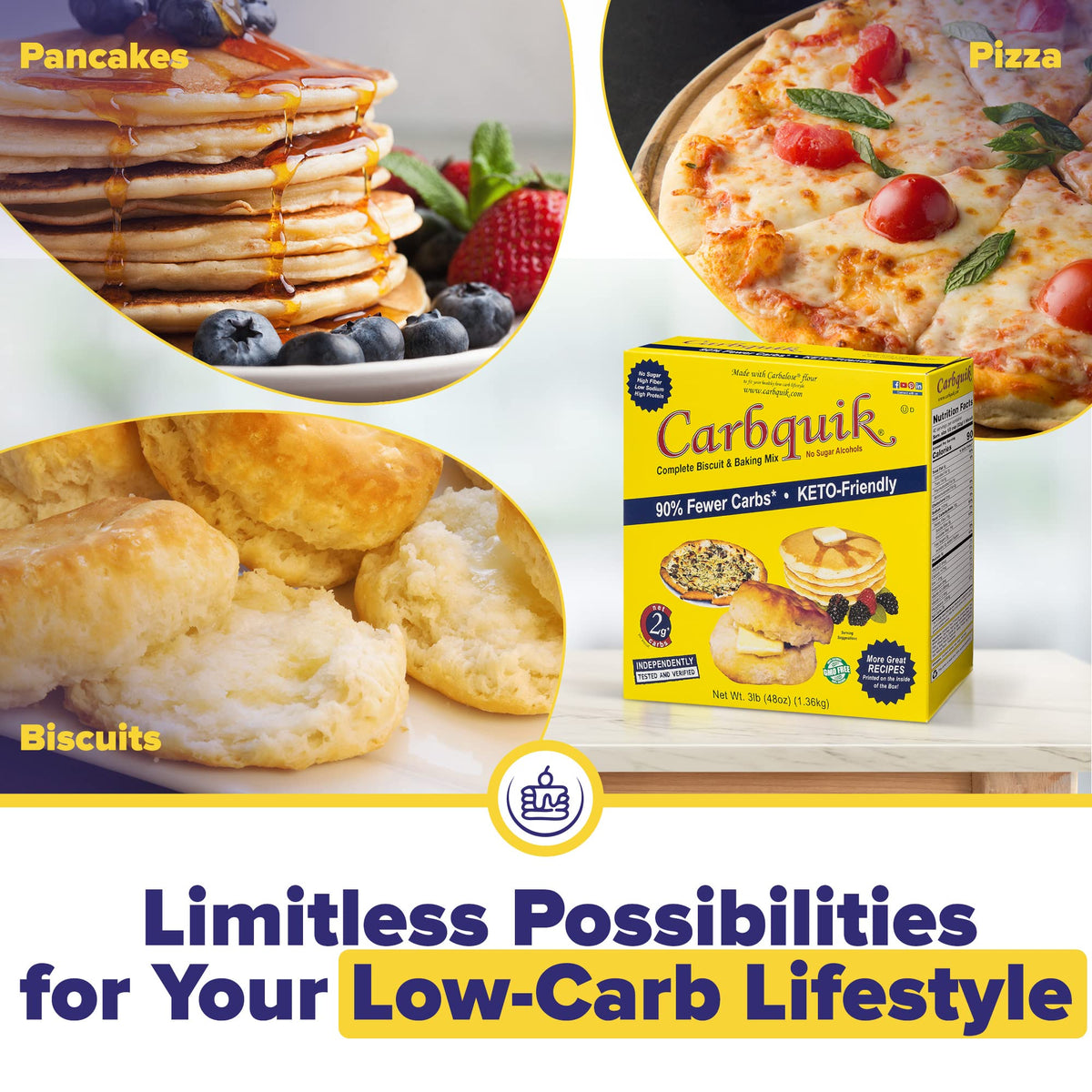 Carbquik Baking Mix, 3 lb (48 oz)