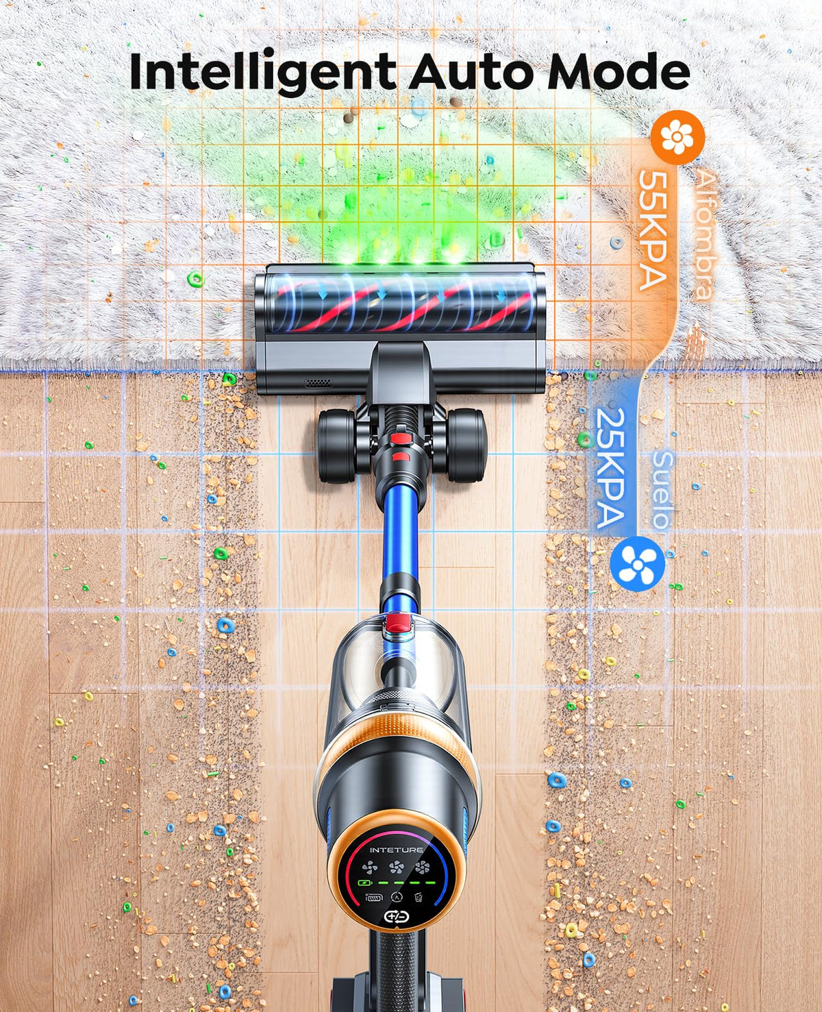 Inteture Cordless Stick Vacuum Cleaner, 650W