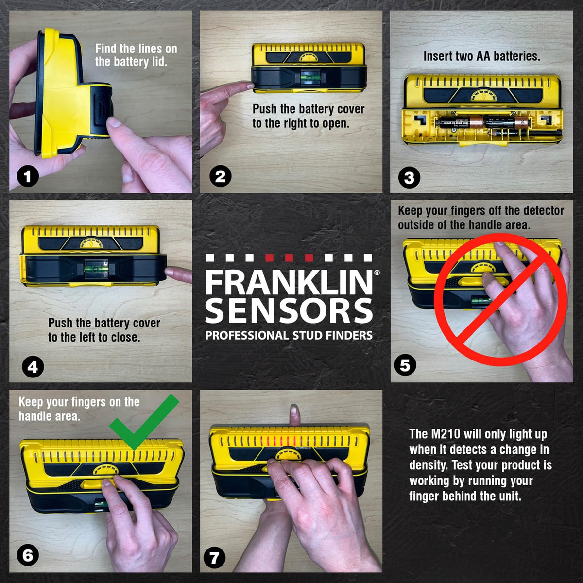 Franklin Sensors ProSensor M210 Stud Finder, 13 Sensors