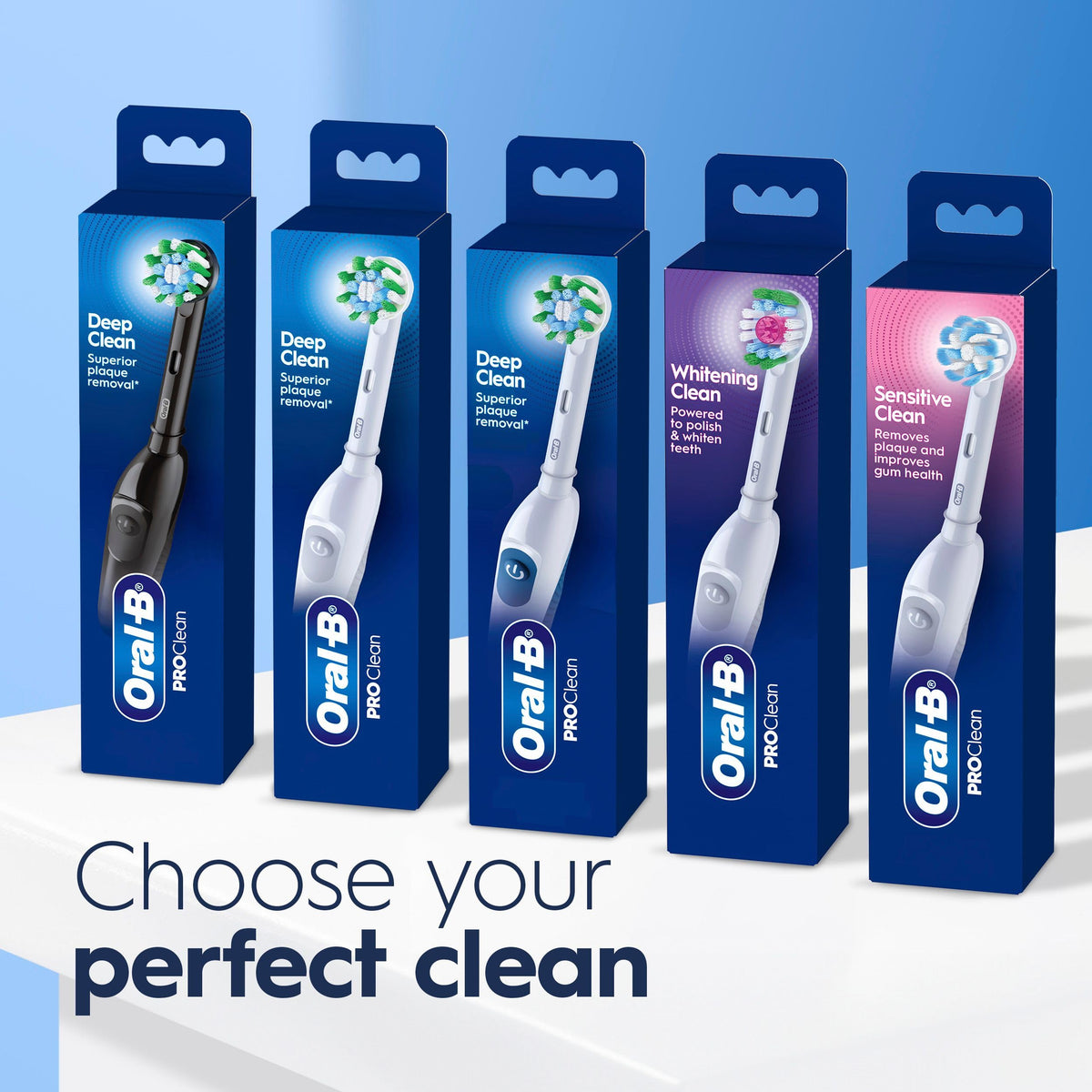 Oral B Pro Clean Battery Toothbrush, Deep Clean, Black