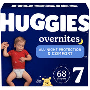 Huggies Overnites Nighttime Diapers, Size 7 (41+ lbs), 68 Count