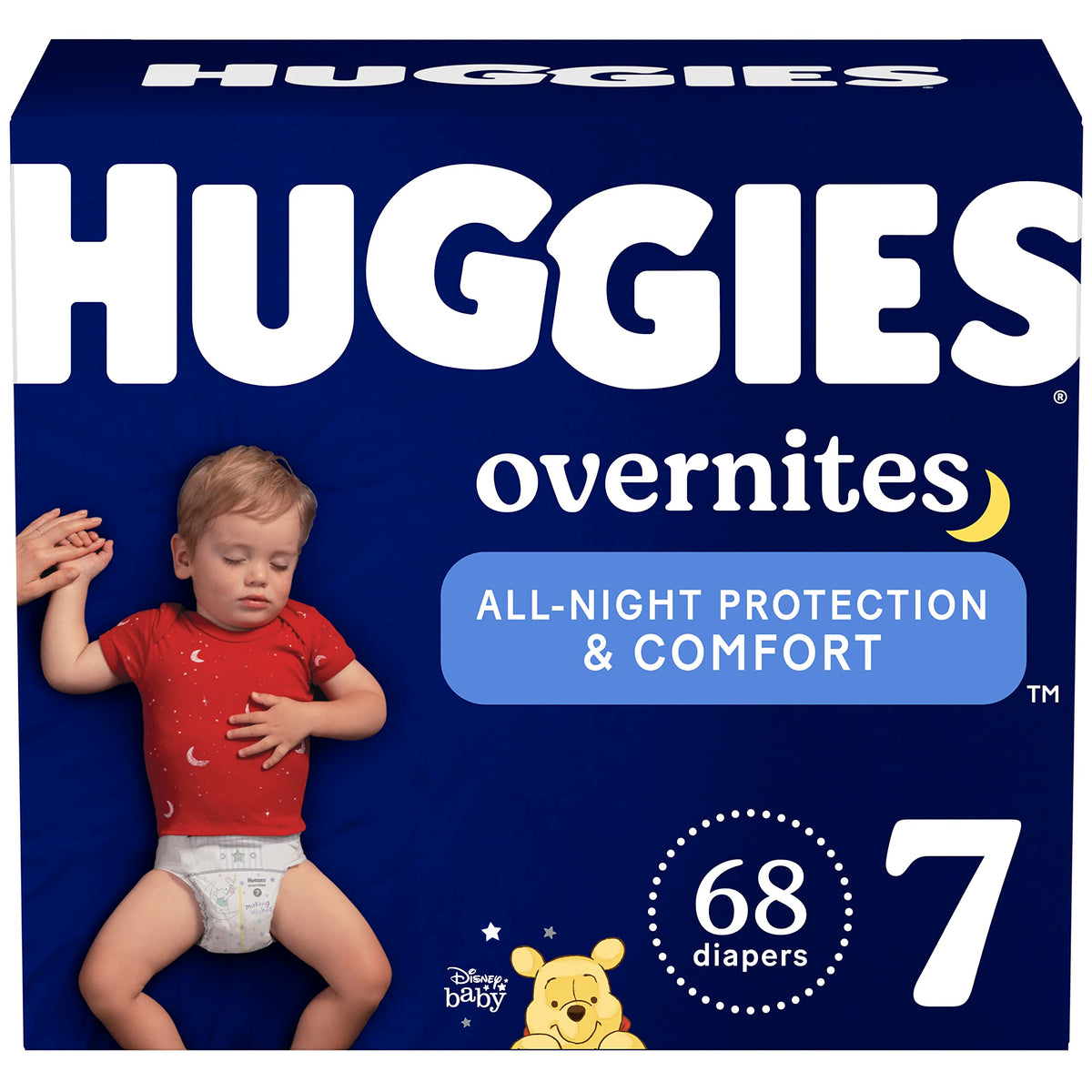 Huggies Overnites Nighttime Diapers, Size 7 (41+ lbs), 68 Count