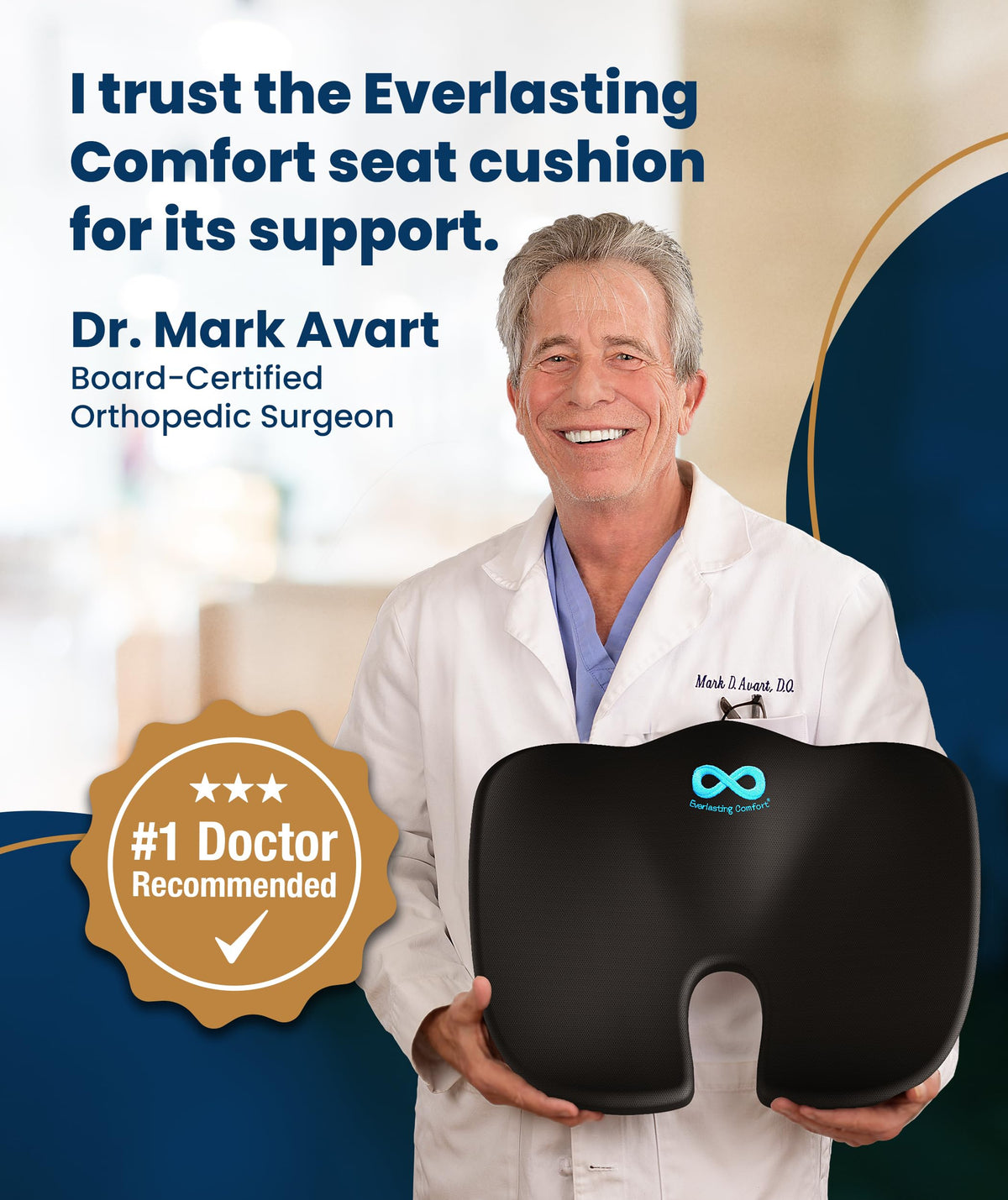 Everlasting Comfort Memory Foam Seat Cushion