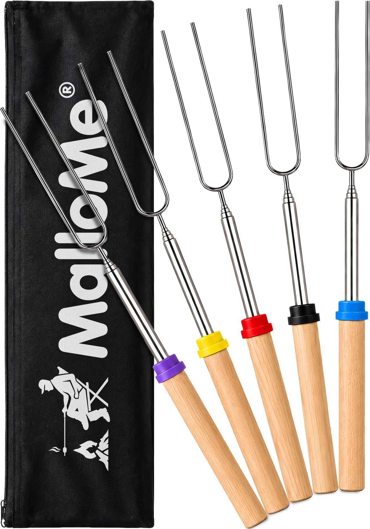 MalloMe Marshmallow Roasting Sticks, 32 Inch, 5 Pack