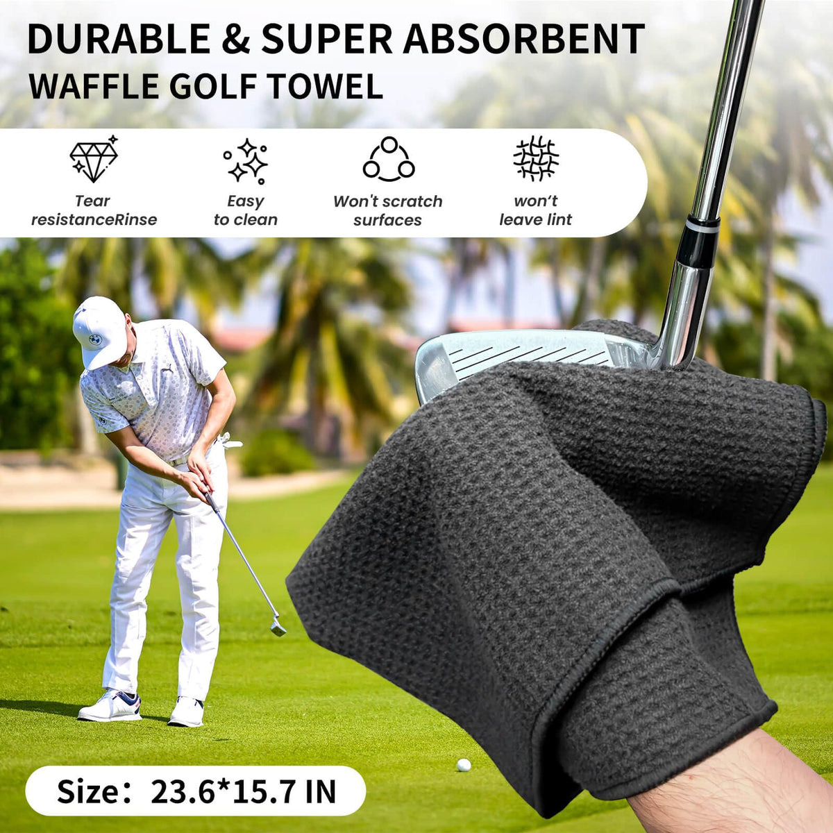 BAPOTH Golf Club Cleaning Brush with Towel