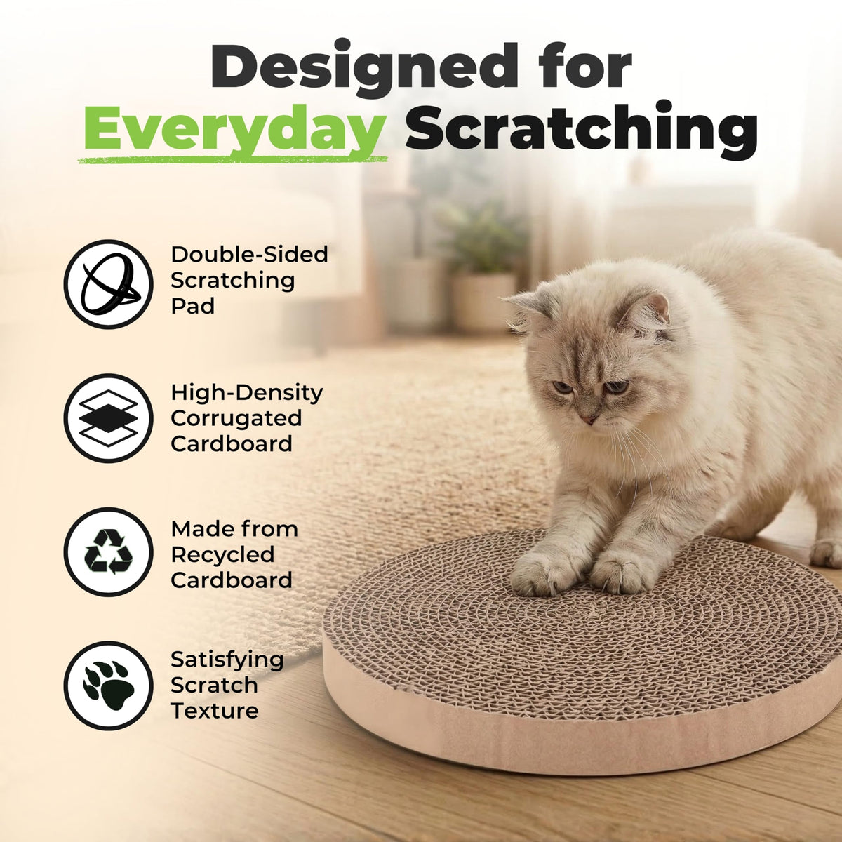 Best Pet Supplies Catify Spin and Scratch Replacement Pads, 5 Pack