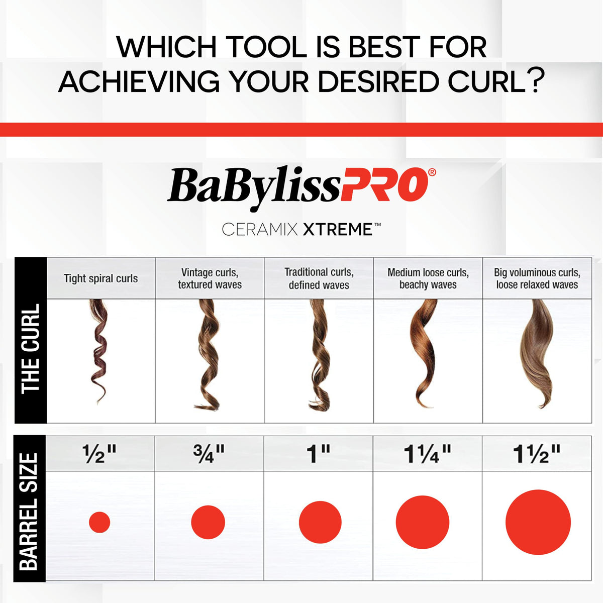 BaBylissPRO Ceramix Xtreme 1" Ceramic Curling Iron, 430°F