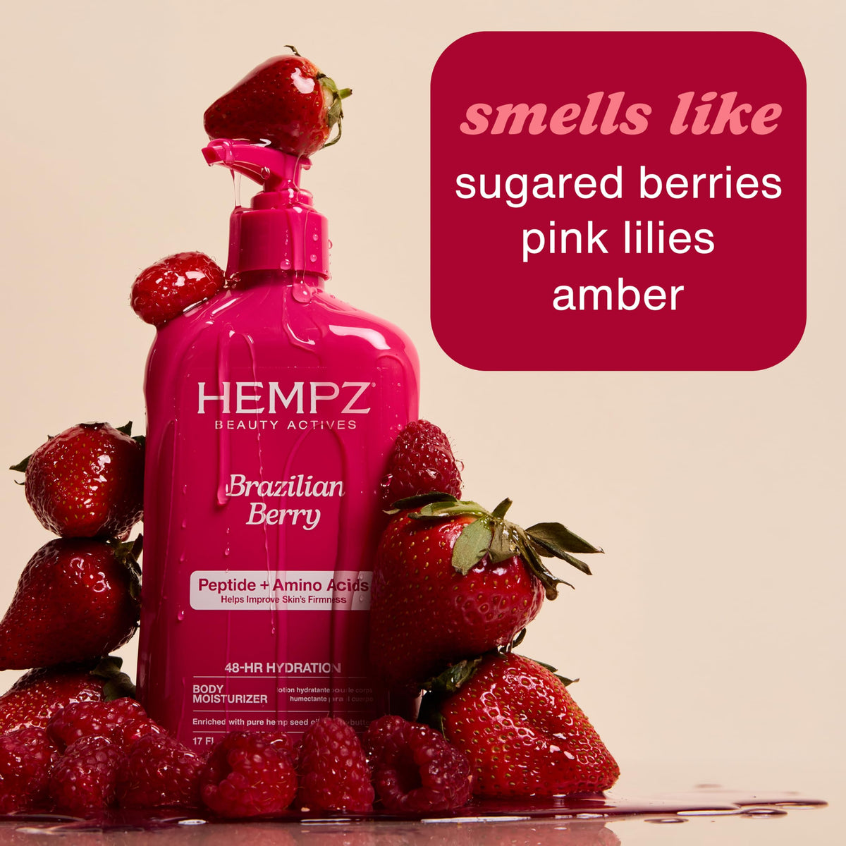 Hempz Brazilian Berry Beauty Actives Lotion, 17 oz.