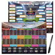 AhfuLife Soccer Schedule Poster 2026, A2, 2 Pieces