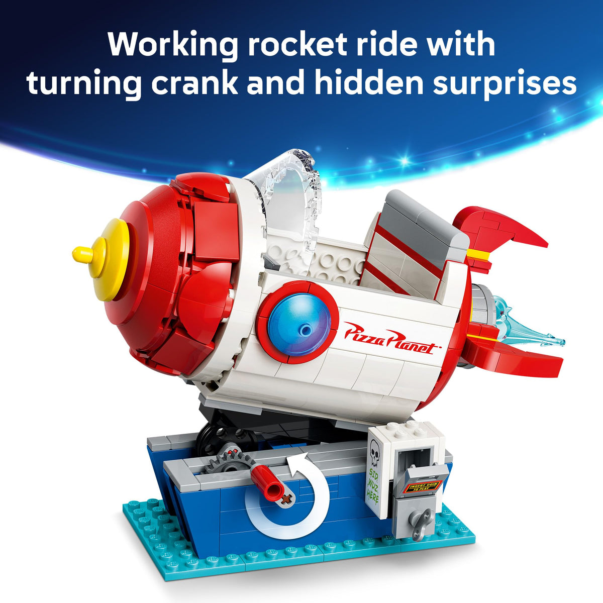 LEGO Disney Pixar Toy Story Alien with Pizza Planet Rocket, 43307