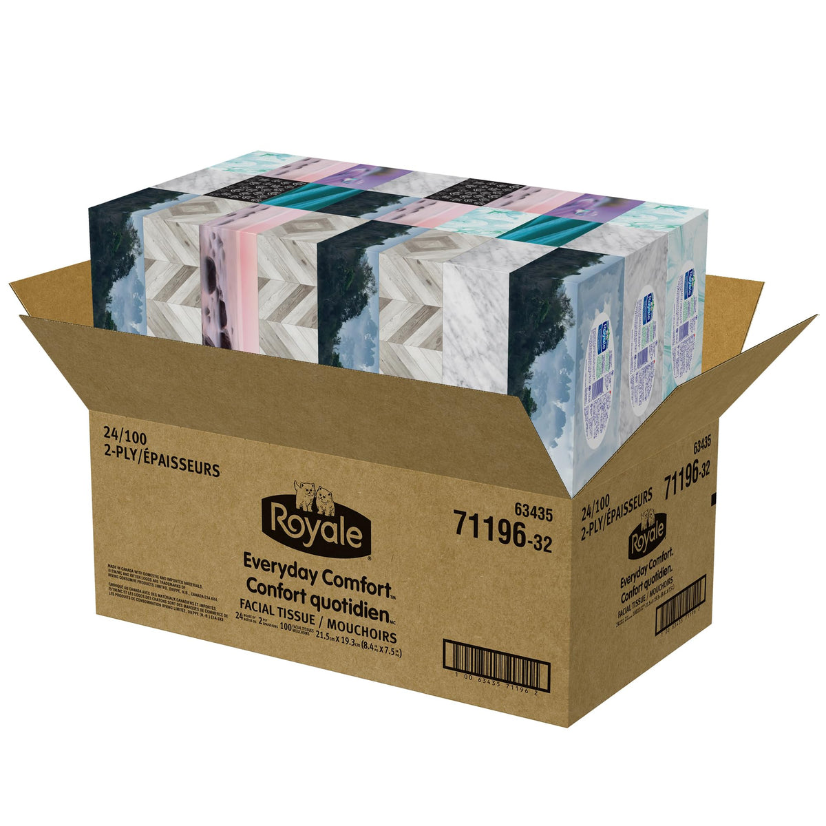 Royale Everyday Comfort 2-Ply Facial Tissue, 24 Boxes