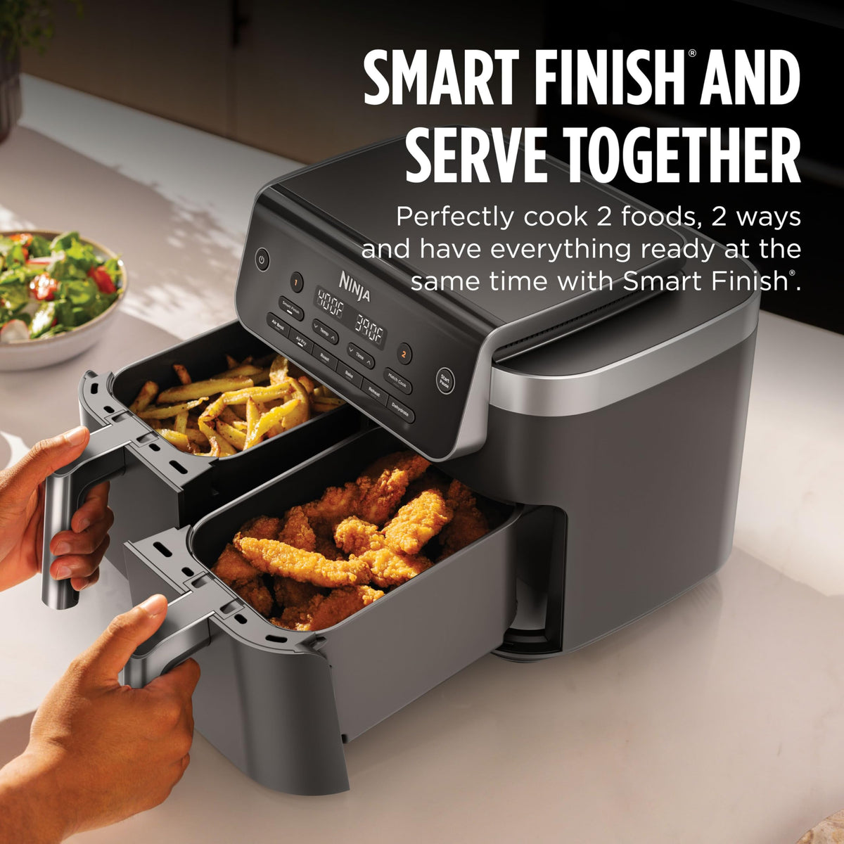 Ninja DualZone 8-Qt Air Fryer with 2 Baskets, DZ801C