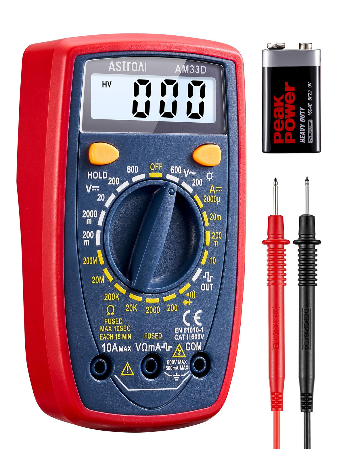 AstroAI Digital Multimeter 2000, Blue