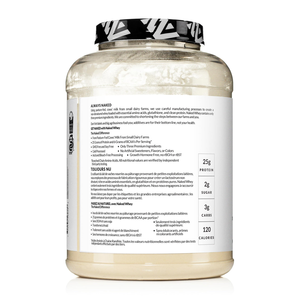 Naked Whey 100% Grass-Fed Unflavoured Whey Protein, 5 lb