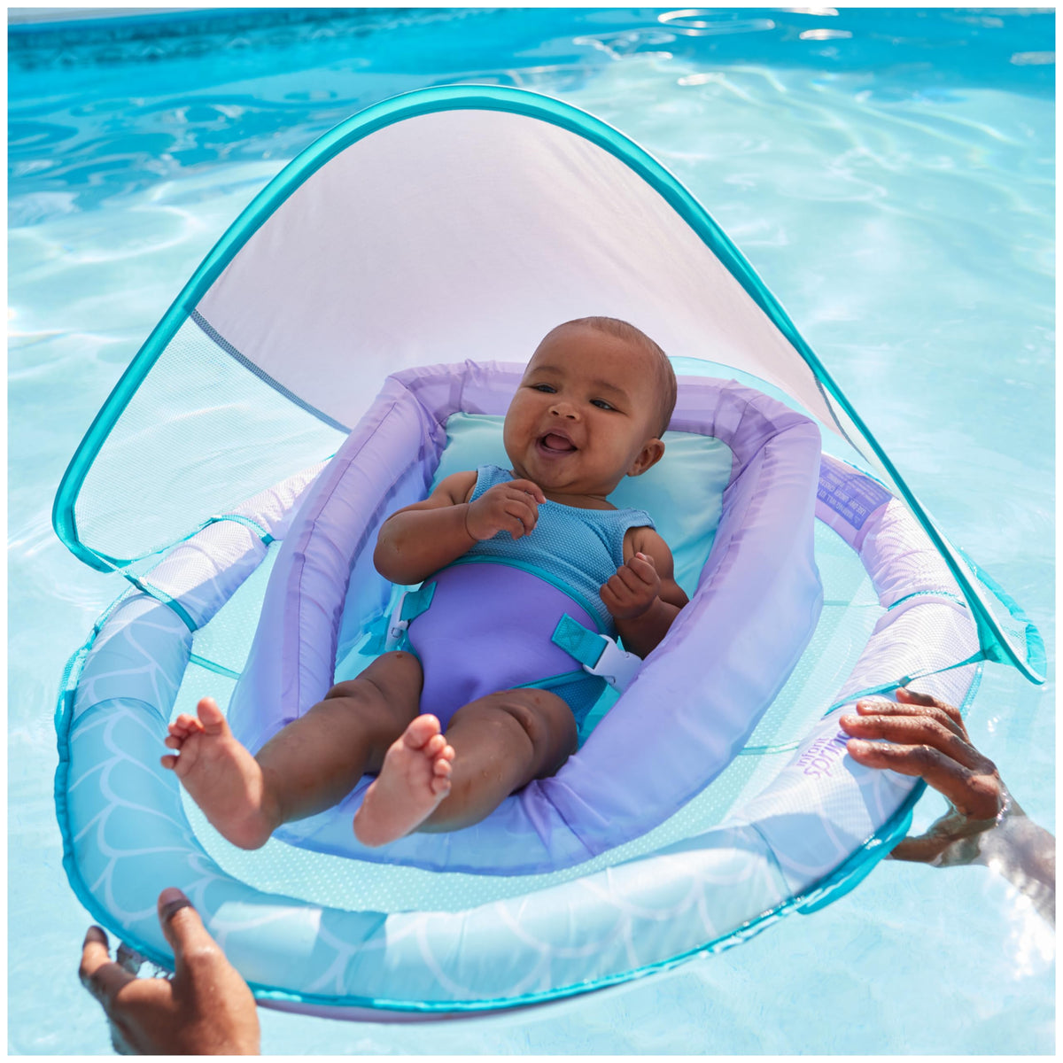 SwimWays Infant Spring Float with Canopy, 3-9 Months, Mermaid