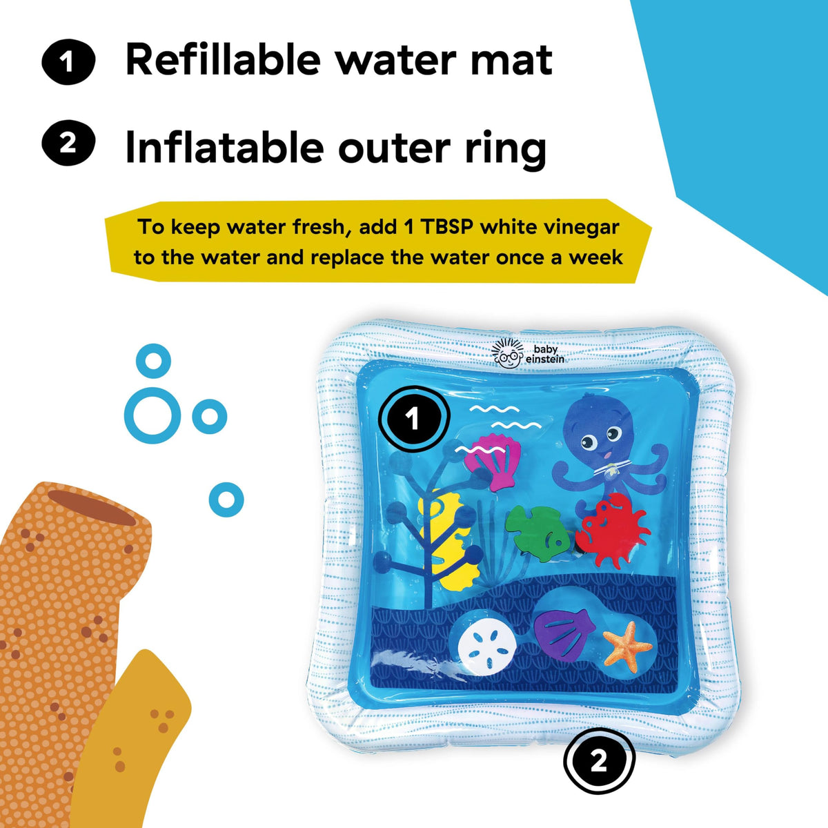 Baby Einstein Octopus Water Play Mat, Blue
