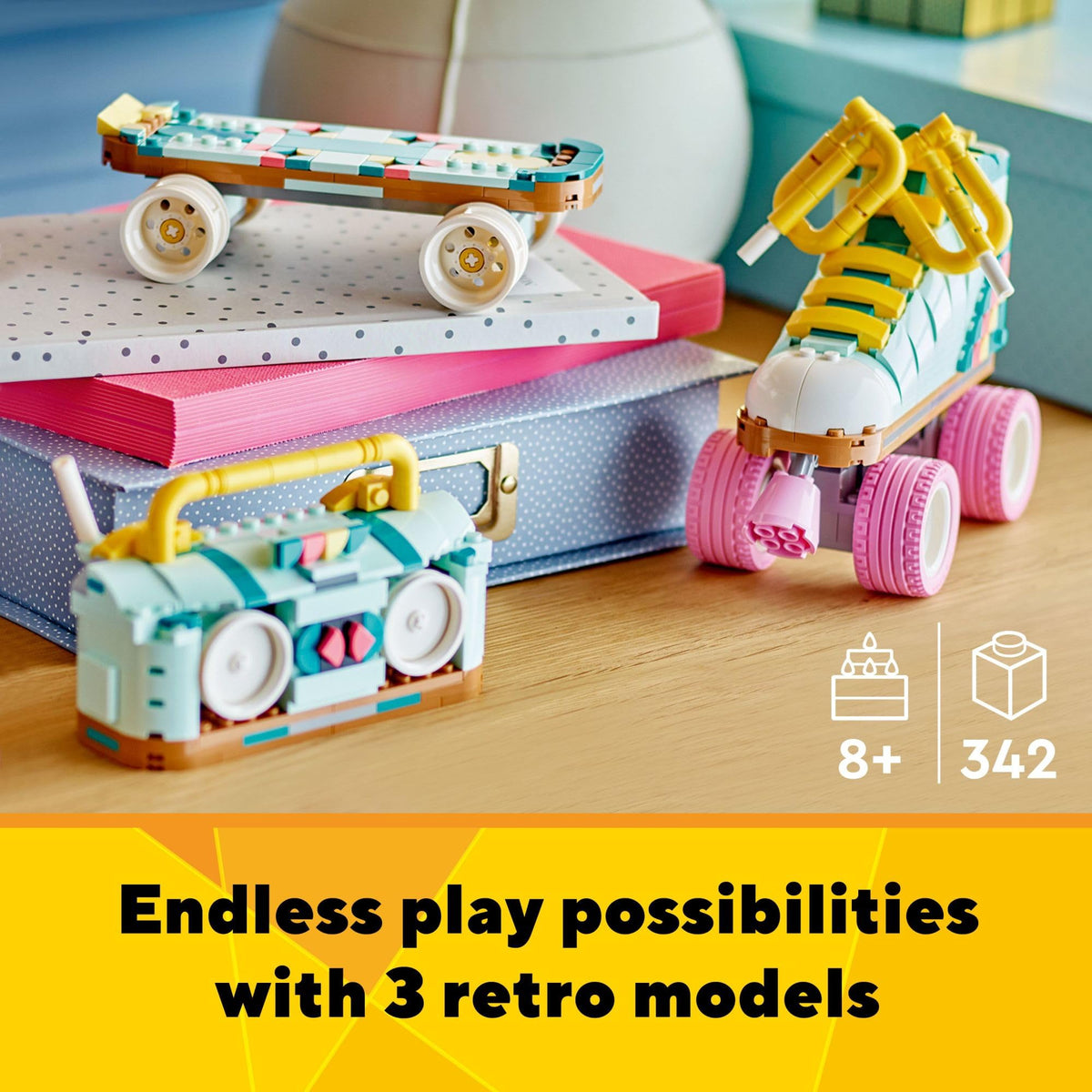 LEGO Creator 3-in-1 Retro Roller Skate Building Kit, 31148