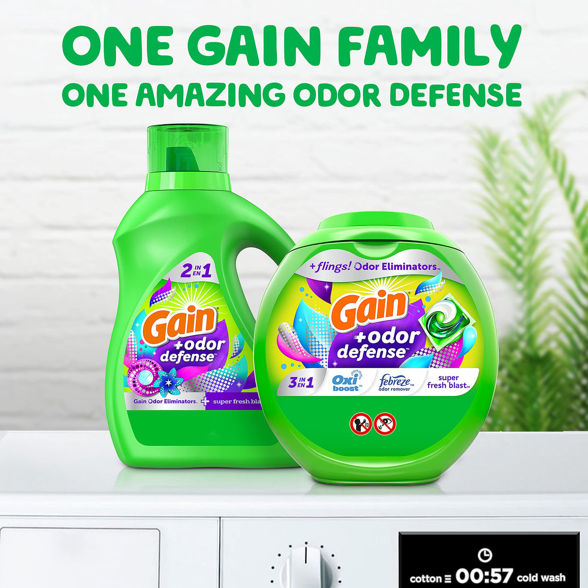 Gain Flings Laundry Detergent Pacs, Super Fresh Blast, 76 Count