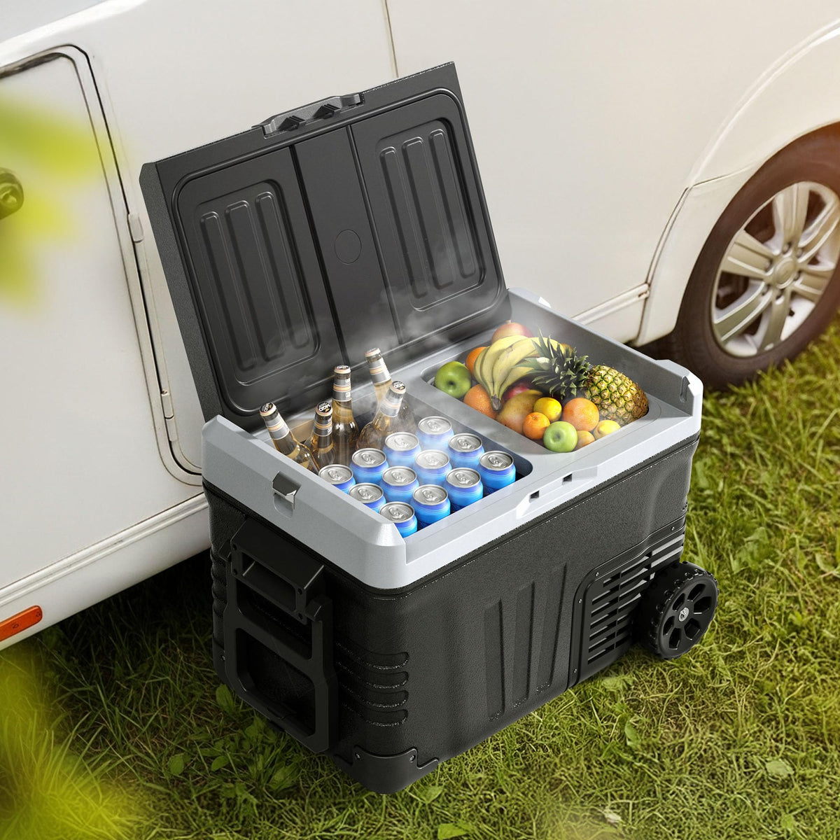 EUHOMY 12V Portable Refrigerator Electric Cooler, 53QT (50L)