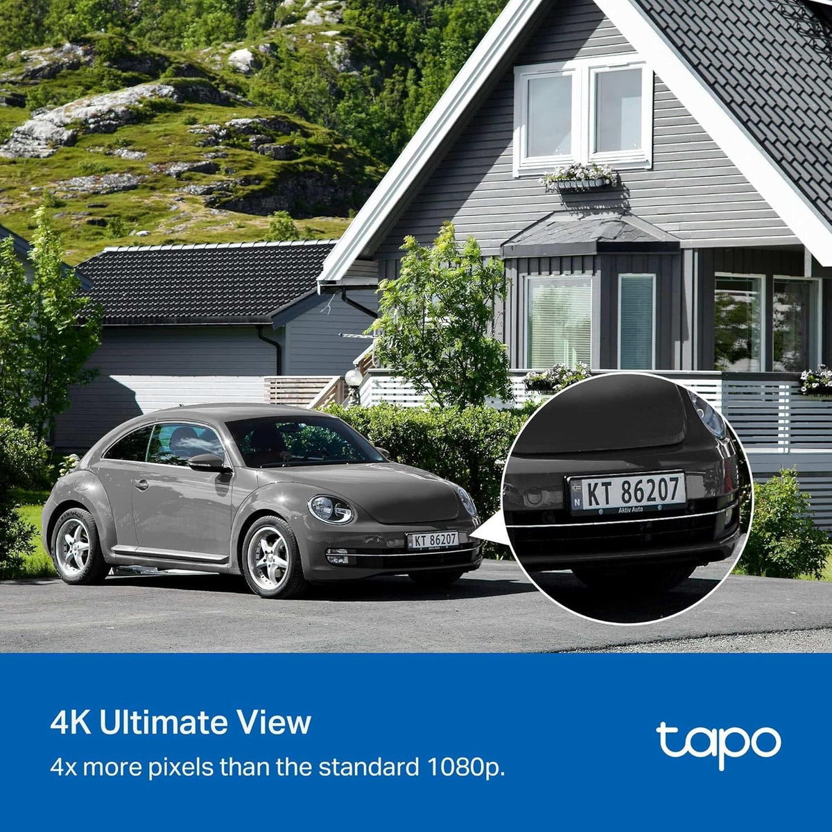 Tapo 4K Solar-Powered Outdoor Security Camera, 360° View