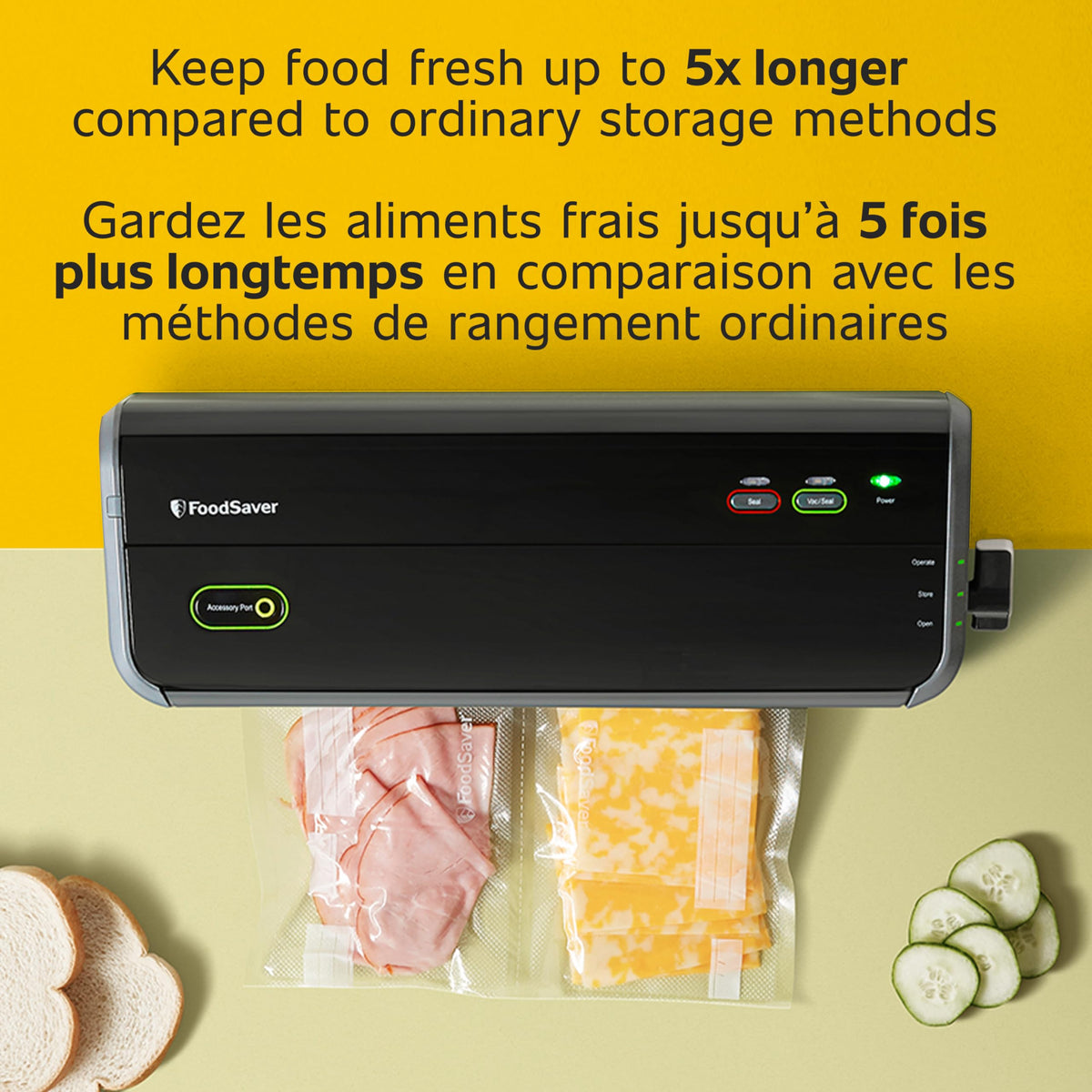 FoodSaver Vacuum Sealer Machine with Handheld Sealer, FM2010, Black