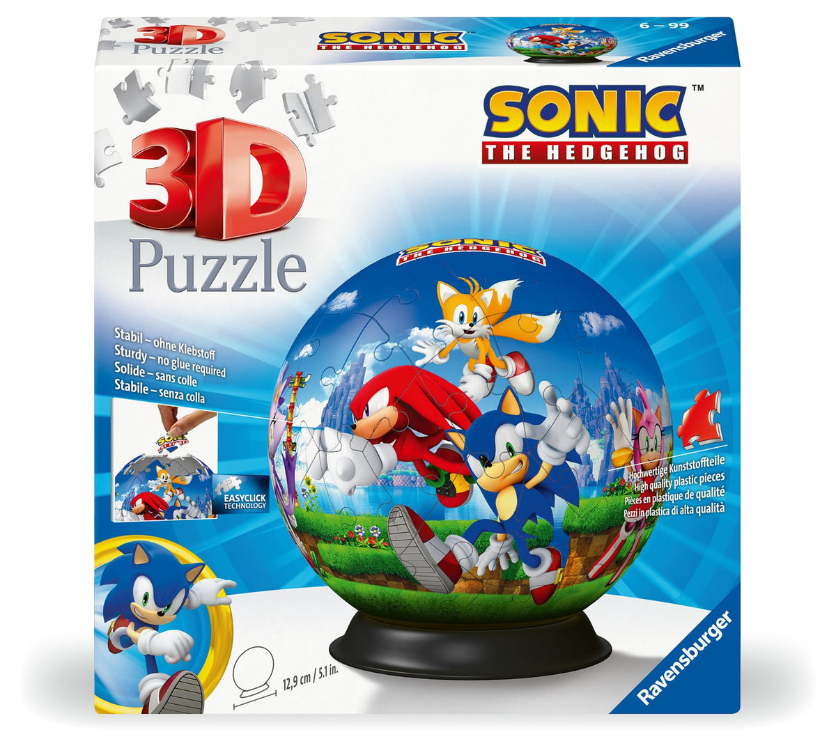 Ravensburger Sonic The Hedgehog 3D Jigsaw Puzzle Ball, 11592