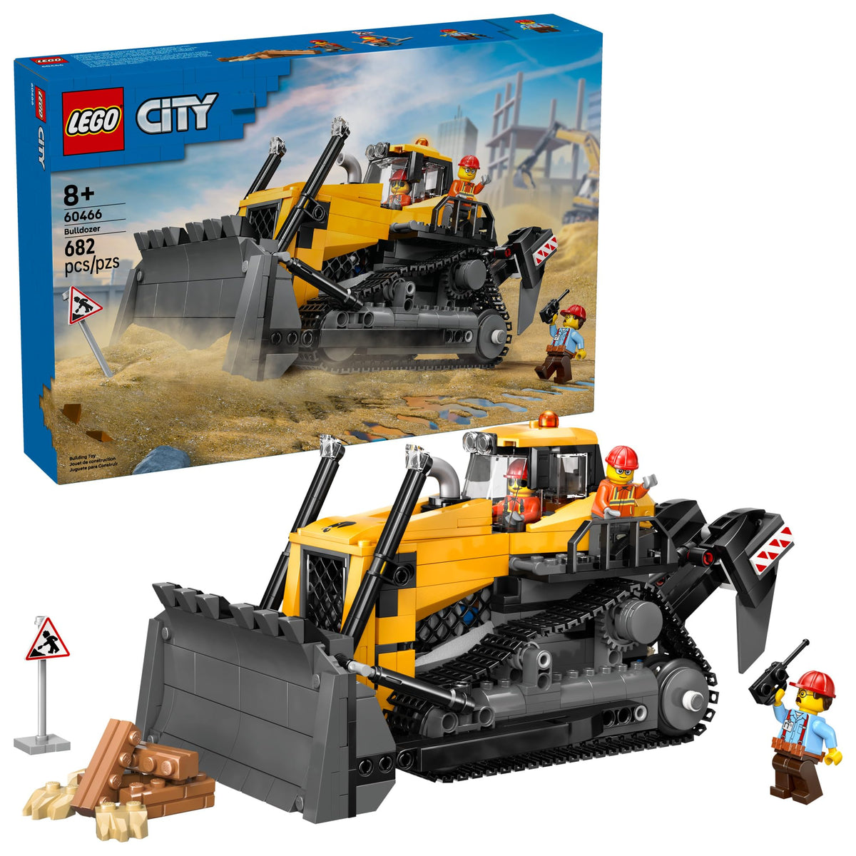 LEGO City Yellow Bulldozer Construction Site Set 60466