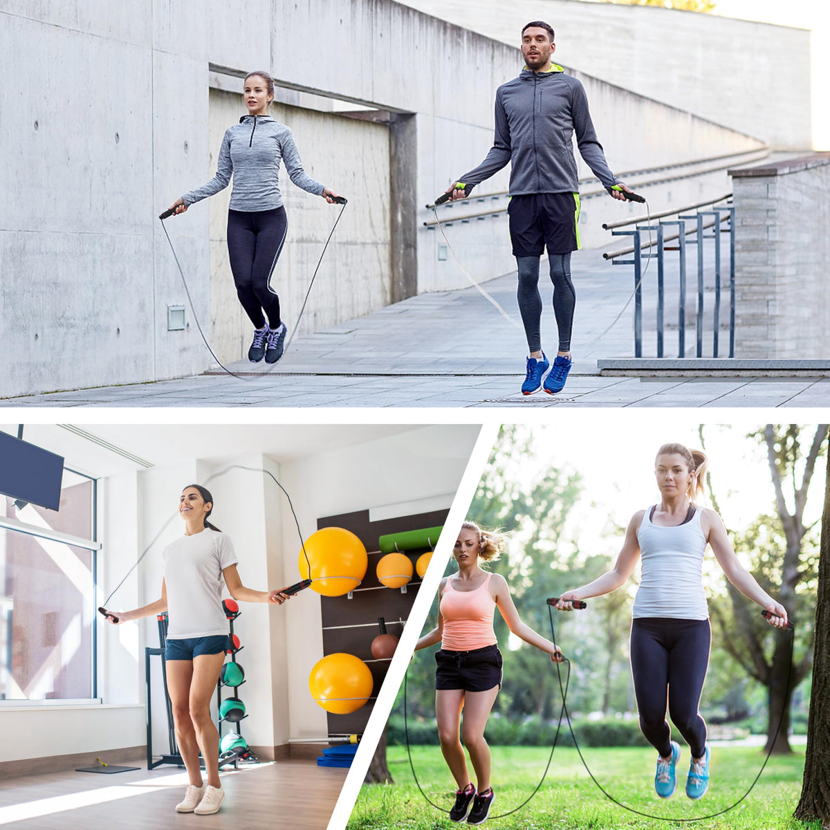 Blukar Tangle-Free Adjustable Speed Jump Rope