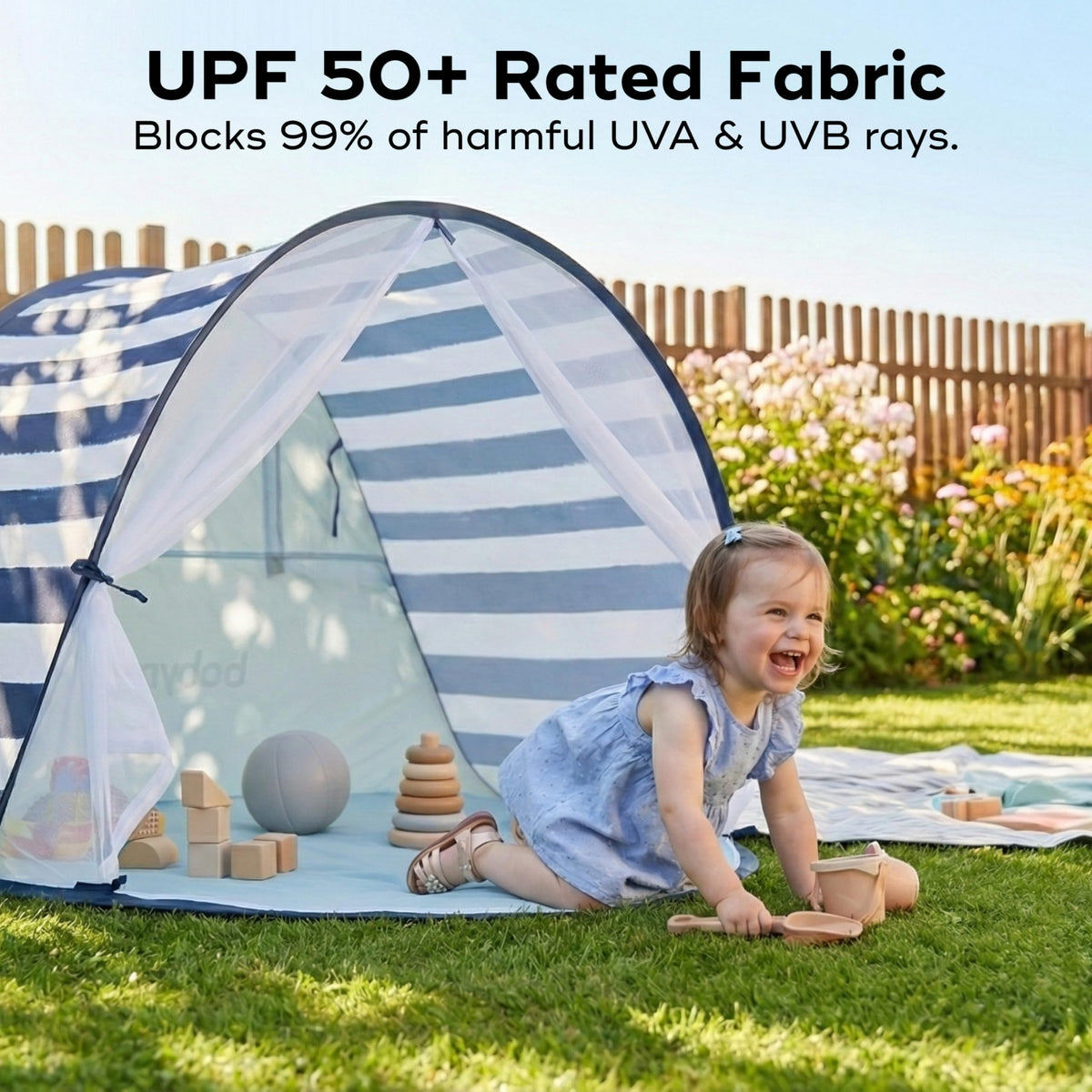 Babymoov Anti-UV Baby Beach Tent, UPF 50+, Marine