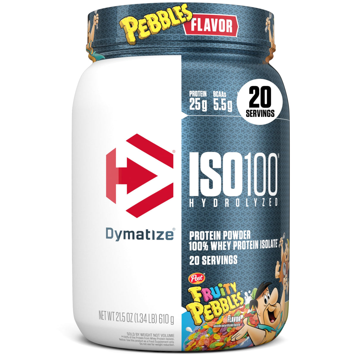 Dymatize ISO100 Whey Protein Powder, Fruity Pebbles, 20 Servings