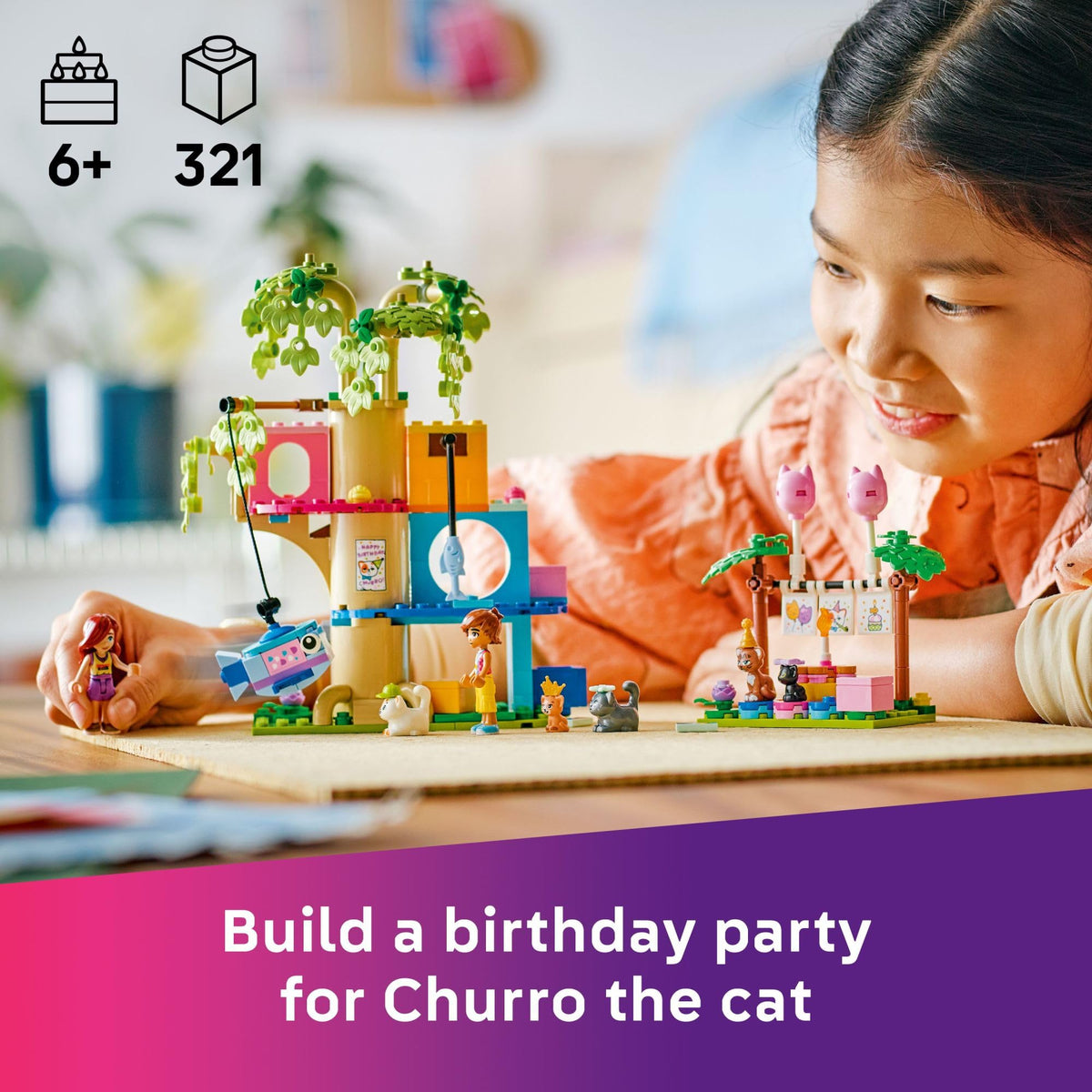 LEGO Friends Cat Birthday Party and Tree House 42666