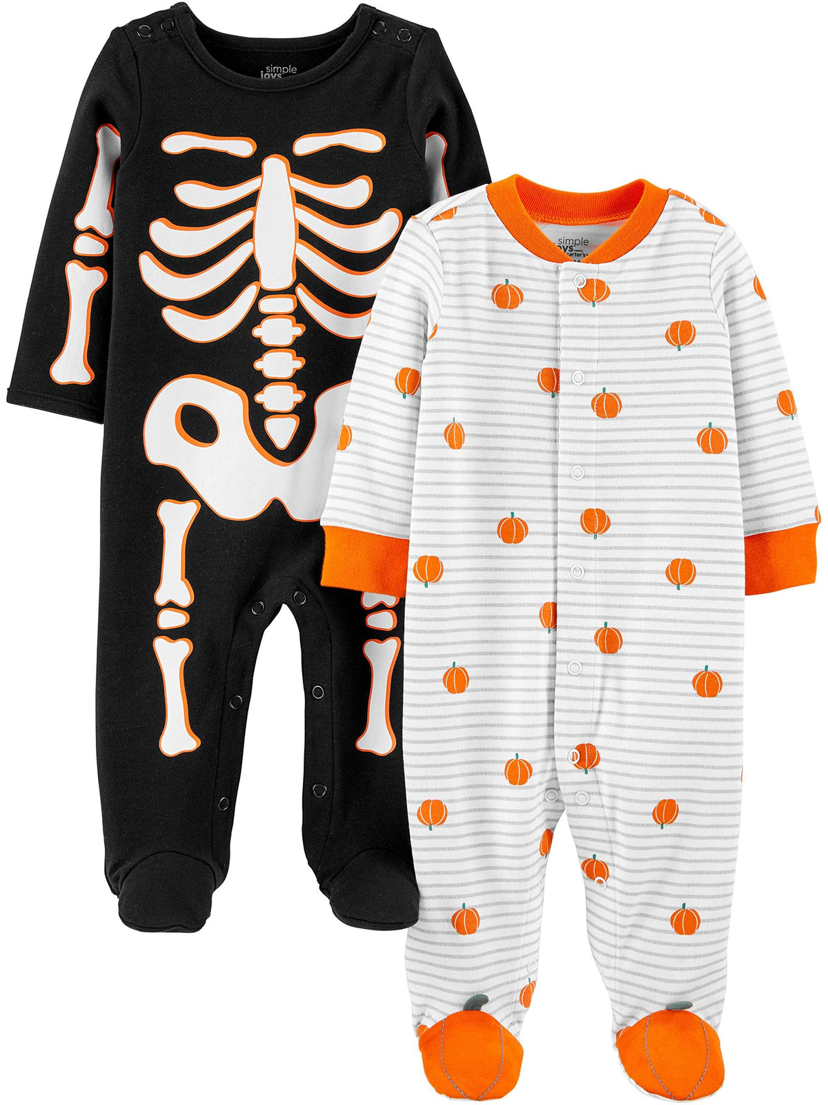 Simple Joys by Carter's Babies' Footed Sleep and Play, 2-Pack, 3-6M