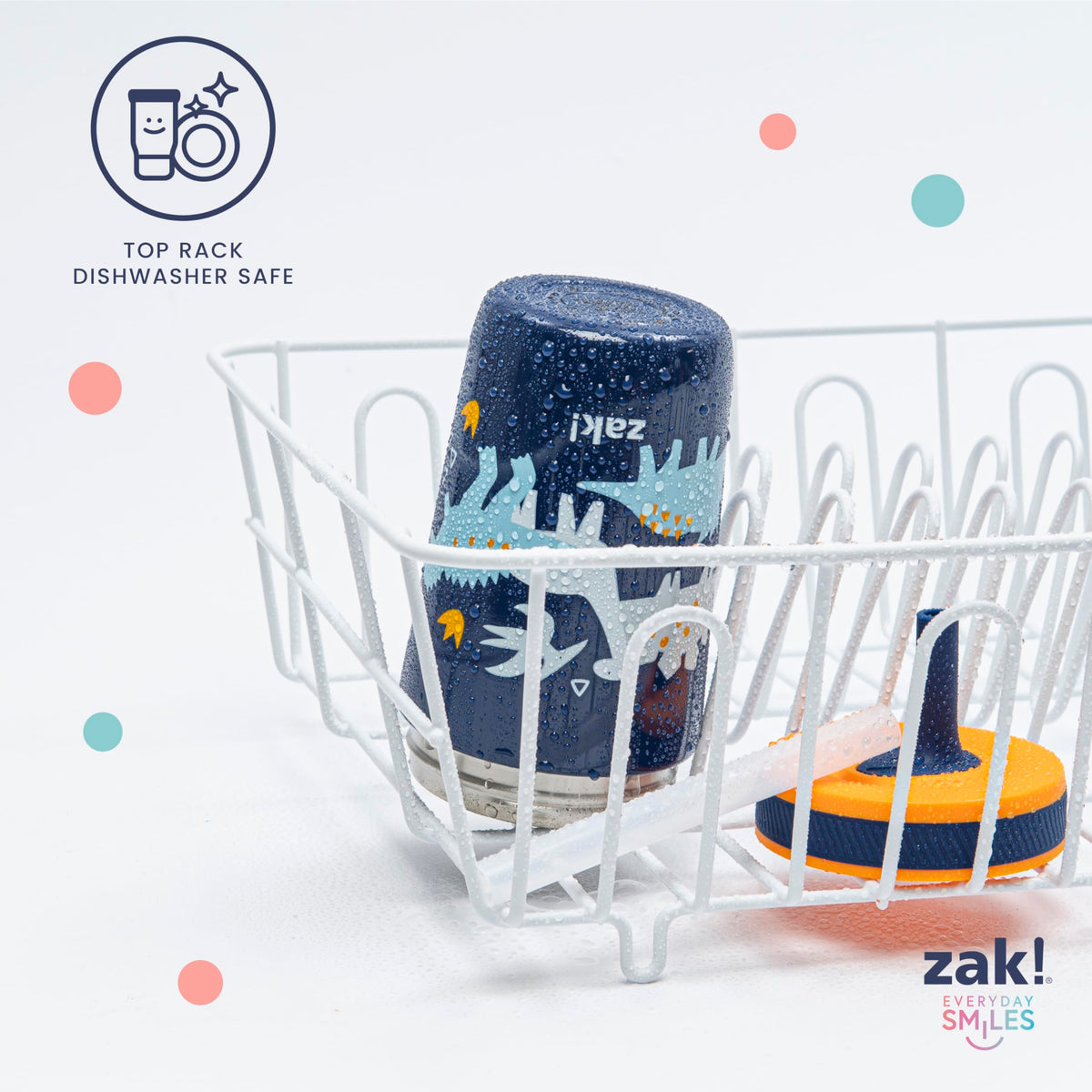 Zak Designs Happy Fruit Kelso 12oz Stainless Steel Toddler Cup