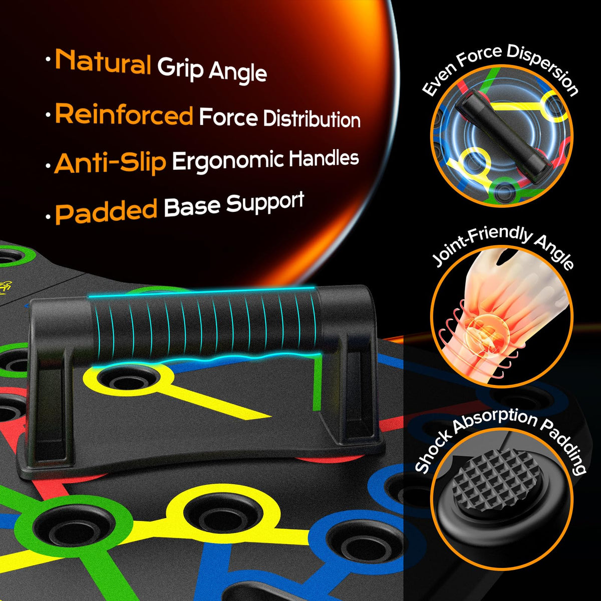 AERLANG Foldable Multi-Function Push Up Board
