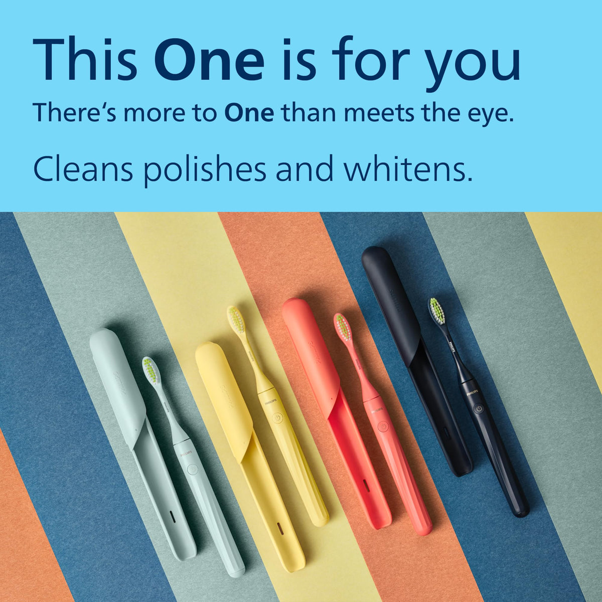 Philips One by Sonicare Battery Toothbrush, Midnight, HY1100/04