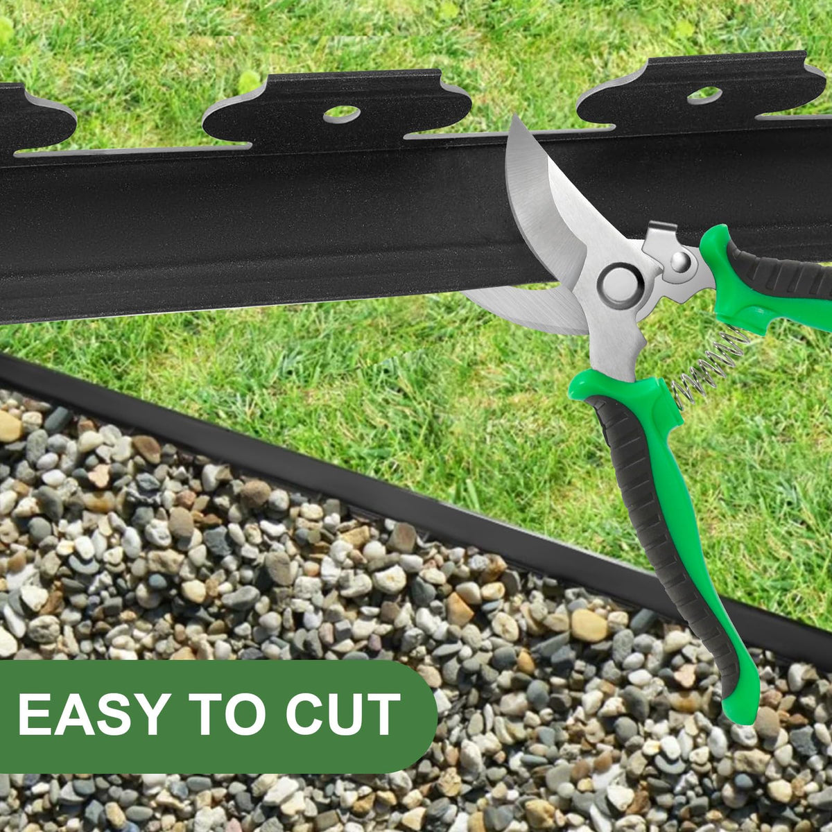 Garden Edging Border Kit with 40 Stakes, 40 ft x 2"