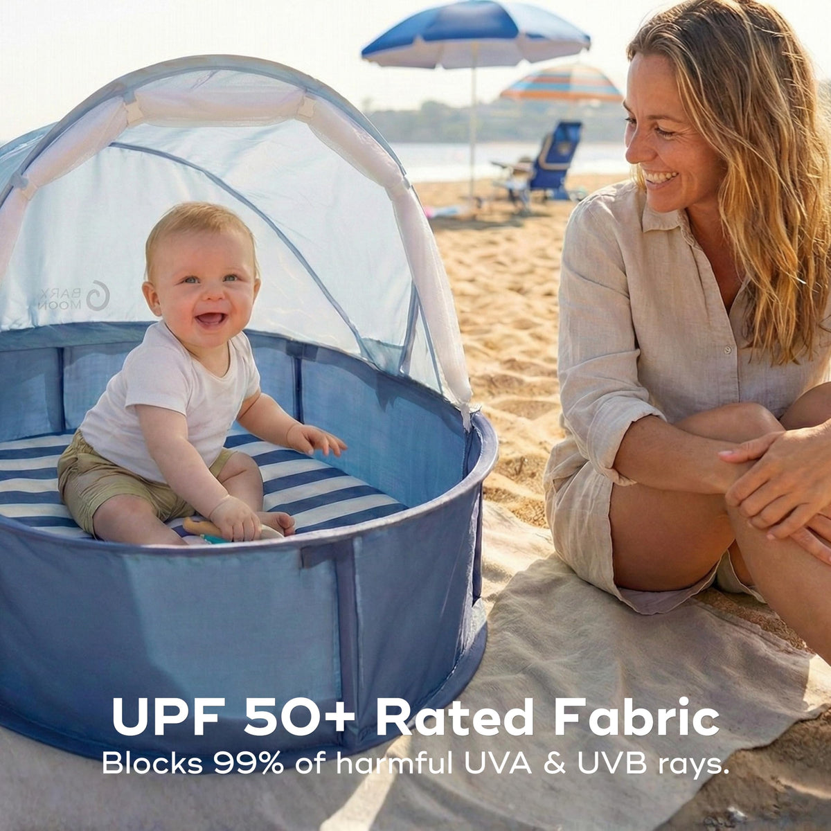 Babymoov Babyni Anti-UV Infant Pop-Up Tent, UPF 50+, Marine