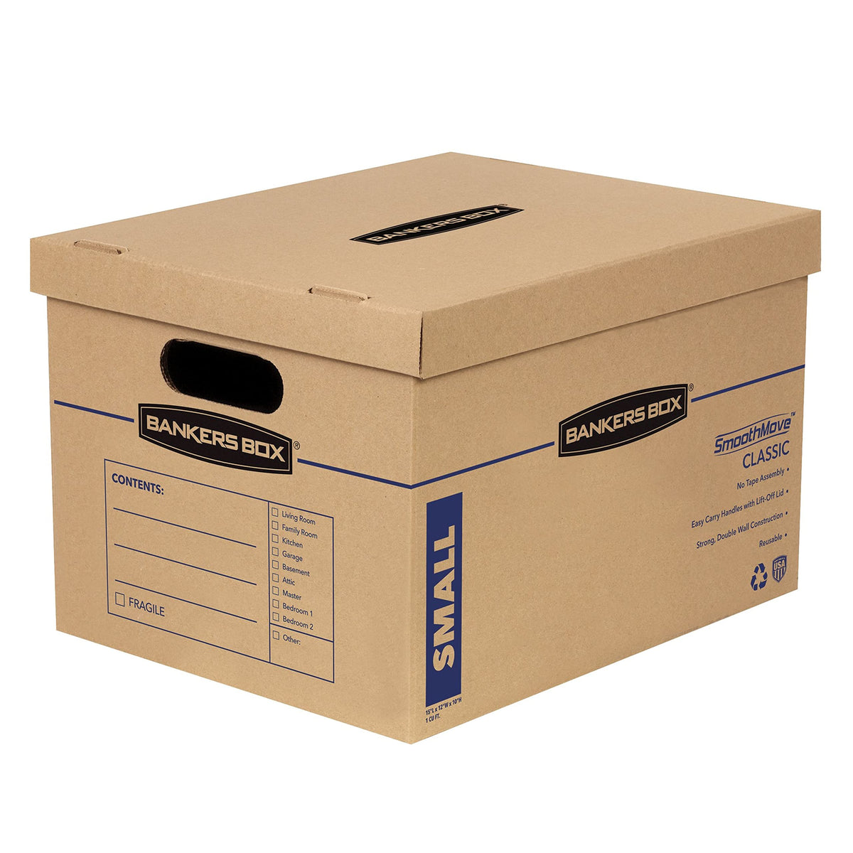 Bankers Box SmoothMove Moving Boxes, 10" x 12" x 15" (10 Pack)