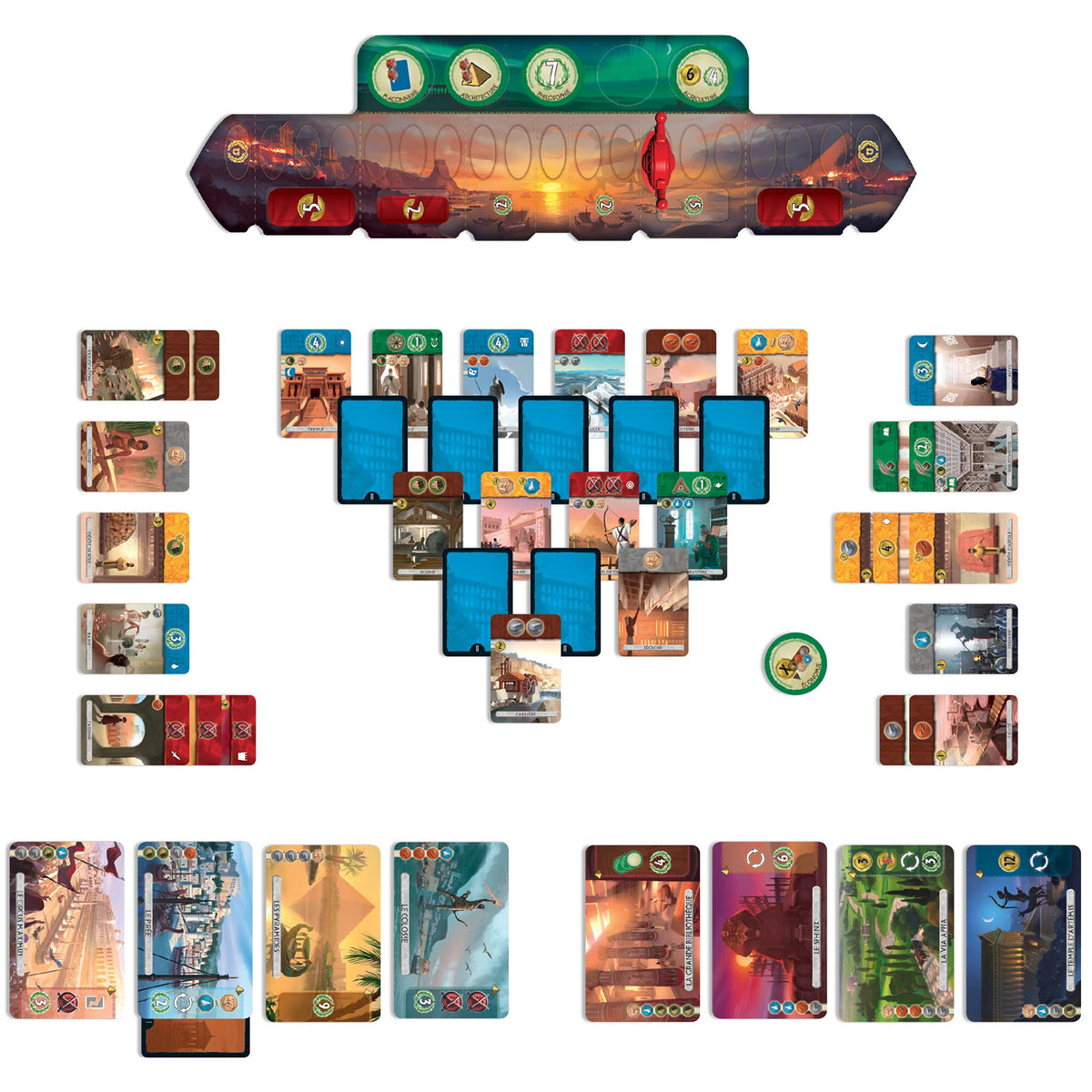Asmodee 7 Wonders Duel Board Game, English Version