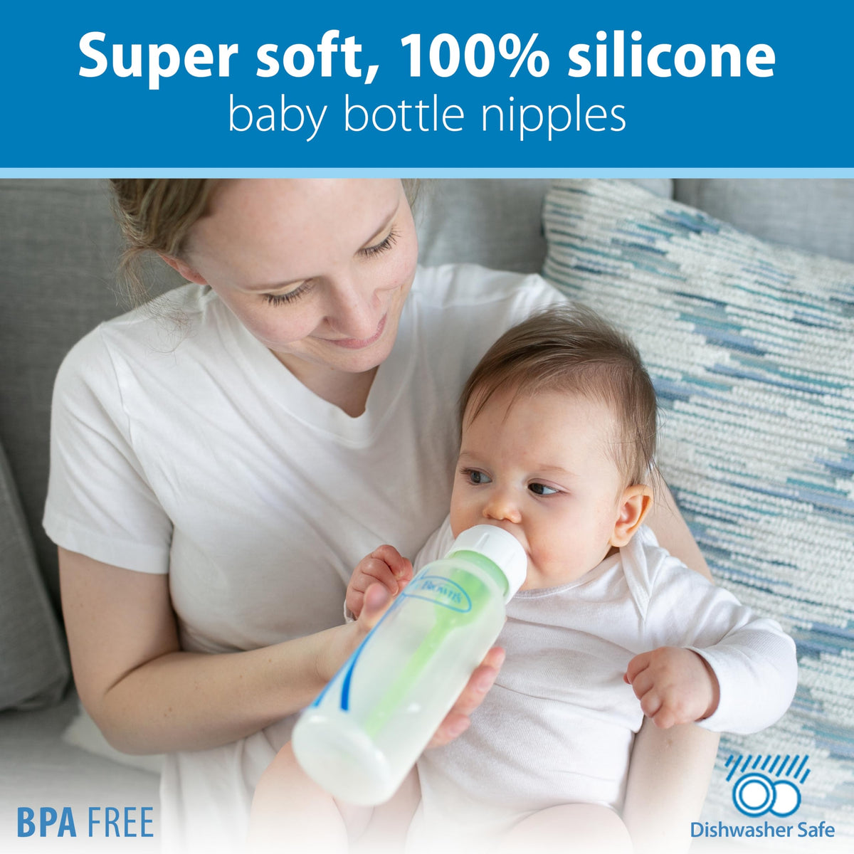 Dr. Brown's Options+ Anti-Colic Narrow Baby Bottles, 250 ml (4 Pack)