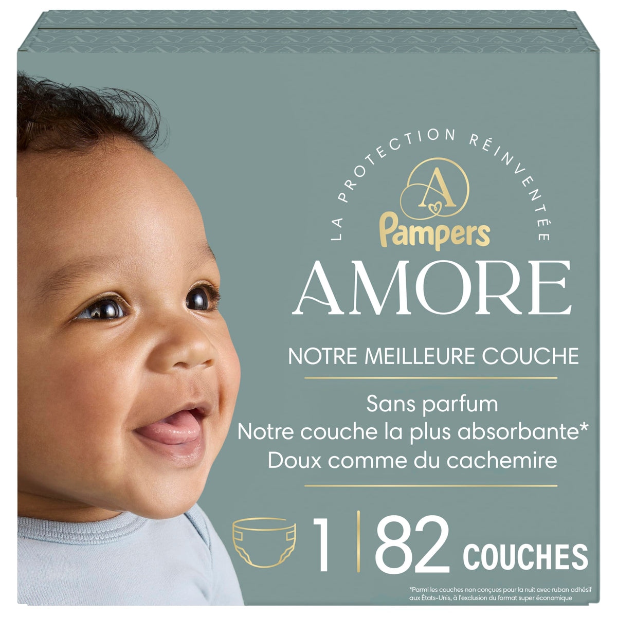 Pampers Aqua Pure Diapers, Size 1, 82 Count
