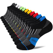 Niorasen Men's Low Cut Ankle Socks, 6 Pairs, Multicolor, 9-12
