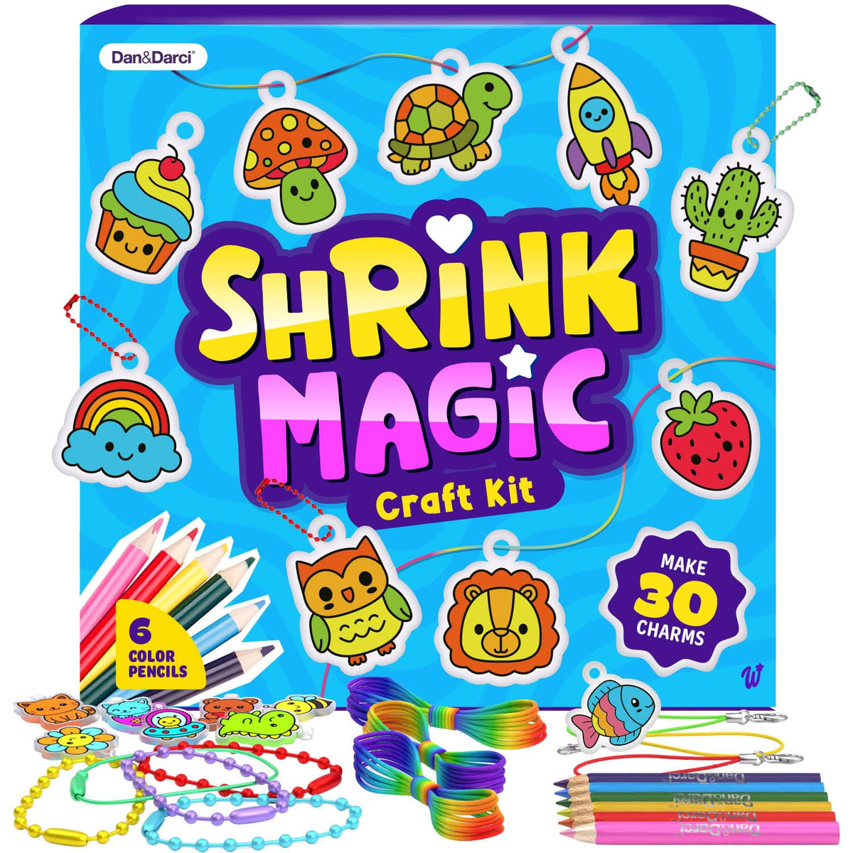 Dan&Darci Shrink Art Craft Kit, 30 Pre-Cut Templates